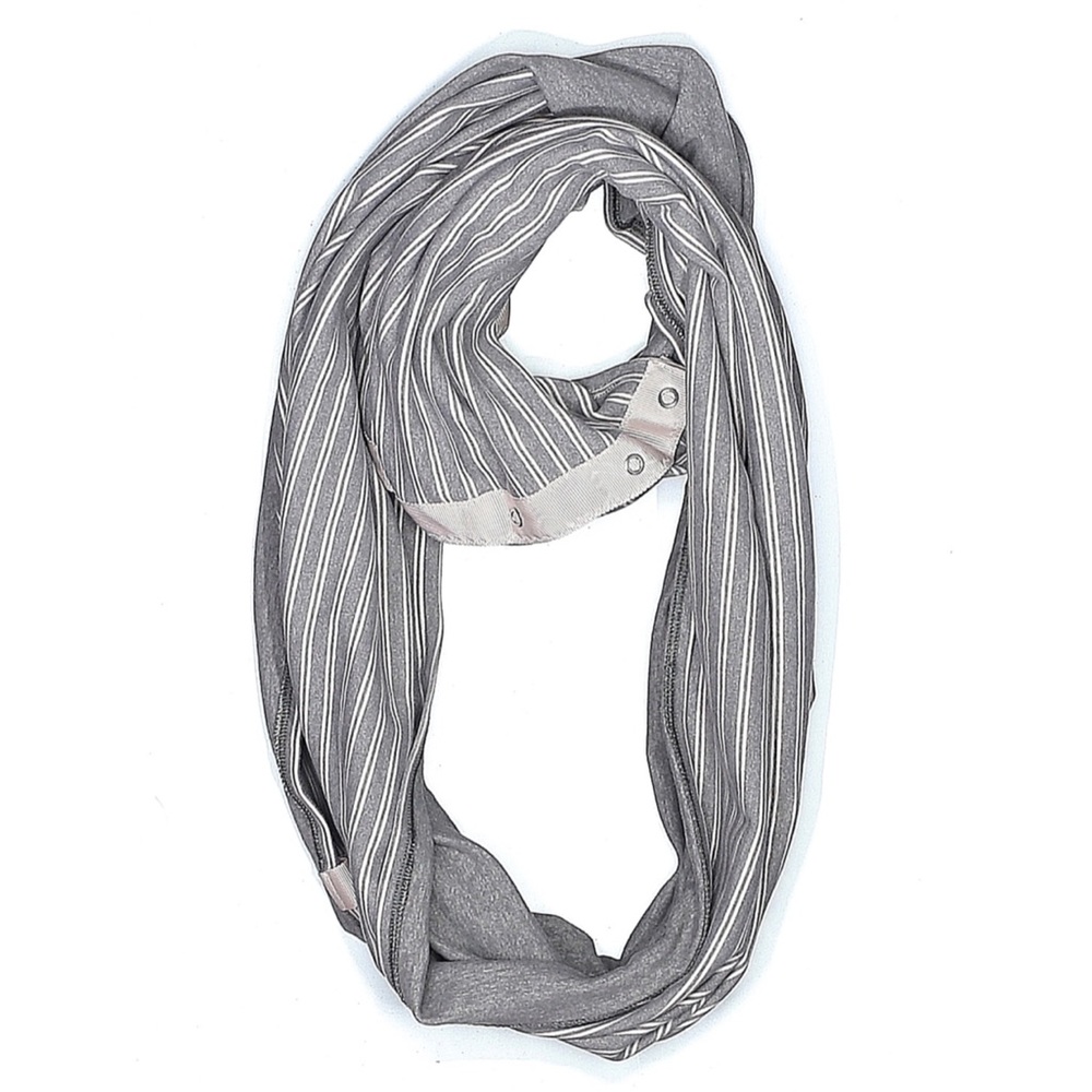 Lululemon gray stripe scarf